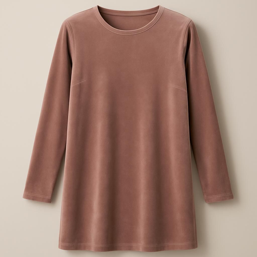 Elegant velourtunika med mjuk känsla