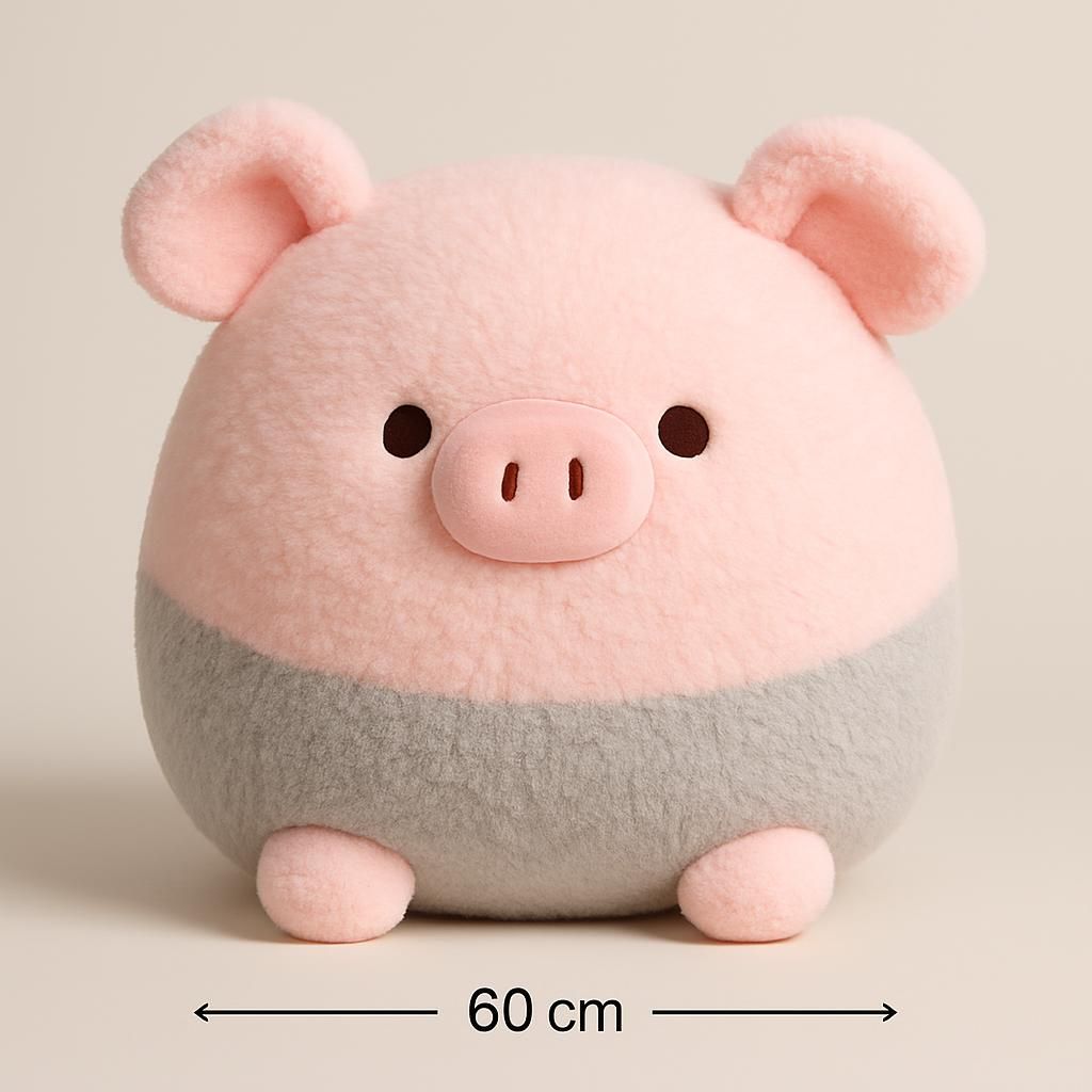 60 cm Kawaii Squishmallows Rosa Gris Kudde