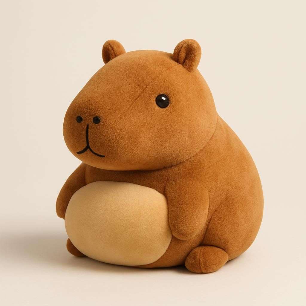 Söt Capybara Plyschleksak med Mjuk Kudde