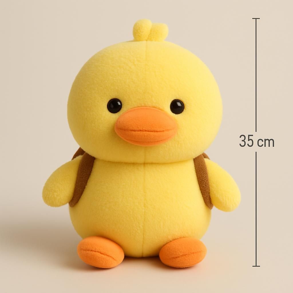 Gul Anka Plyschleksak med Ryggsäck 35CM