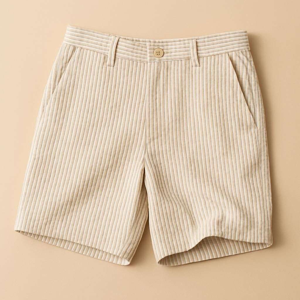 Shorts i bäckebölja OLGA Beige