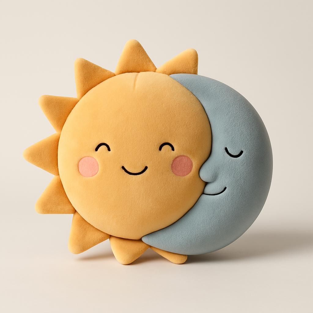 Plush Sun and Moon Velvet Toy