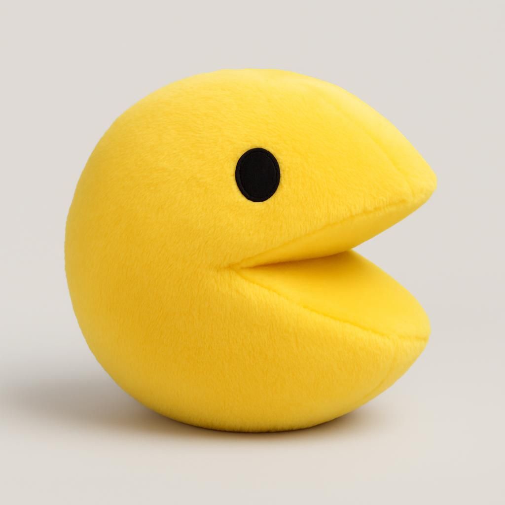 9,8" Gul Pacman Plyschleksak