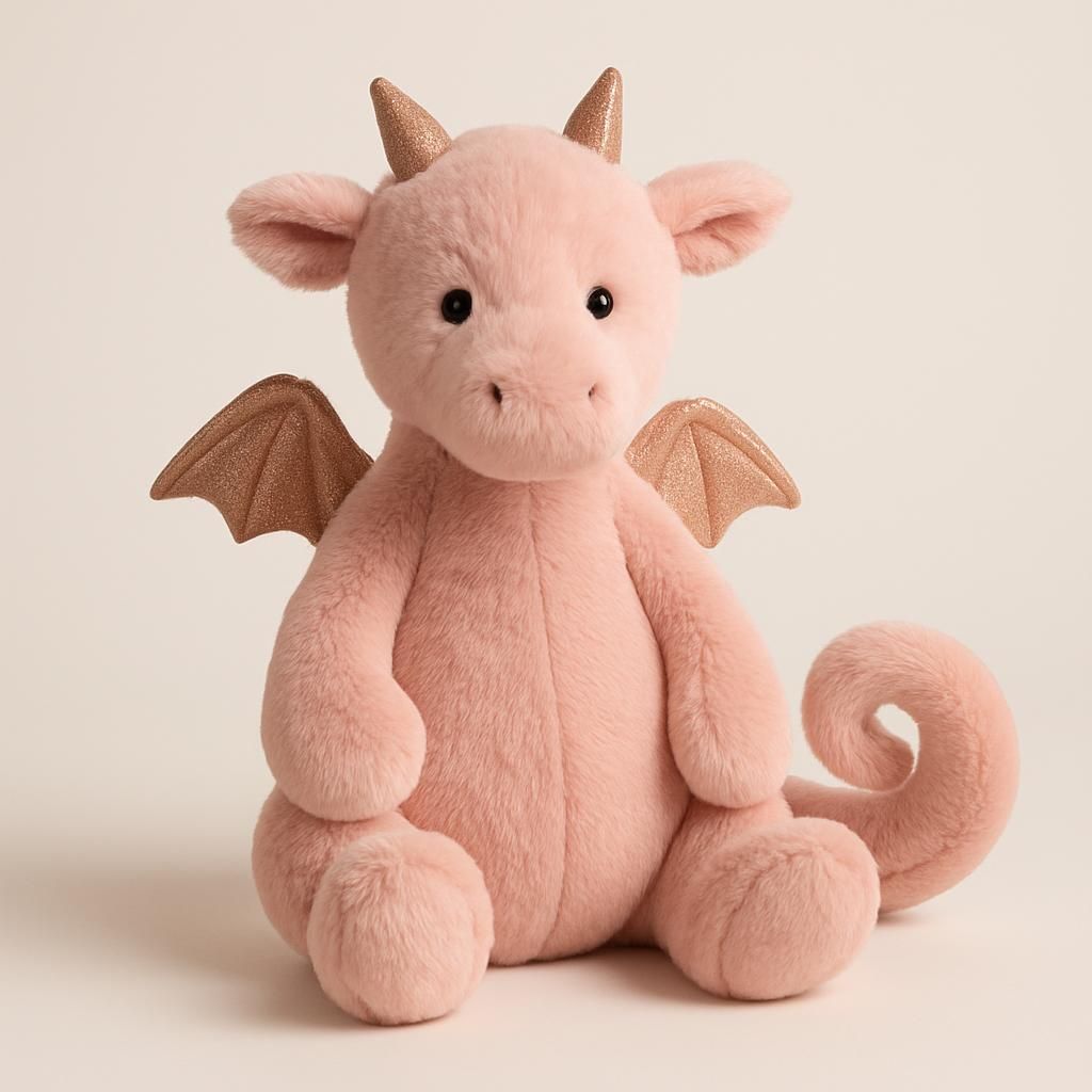 Jellycat Rose Dragon Mjukdjur 50cm