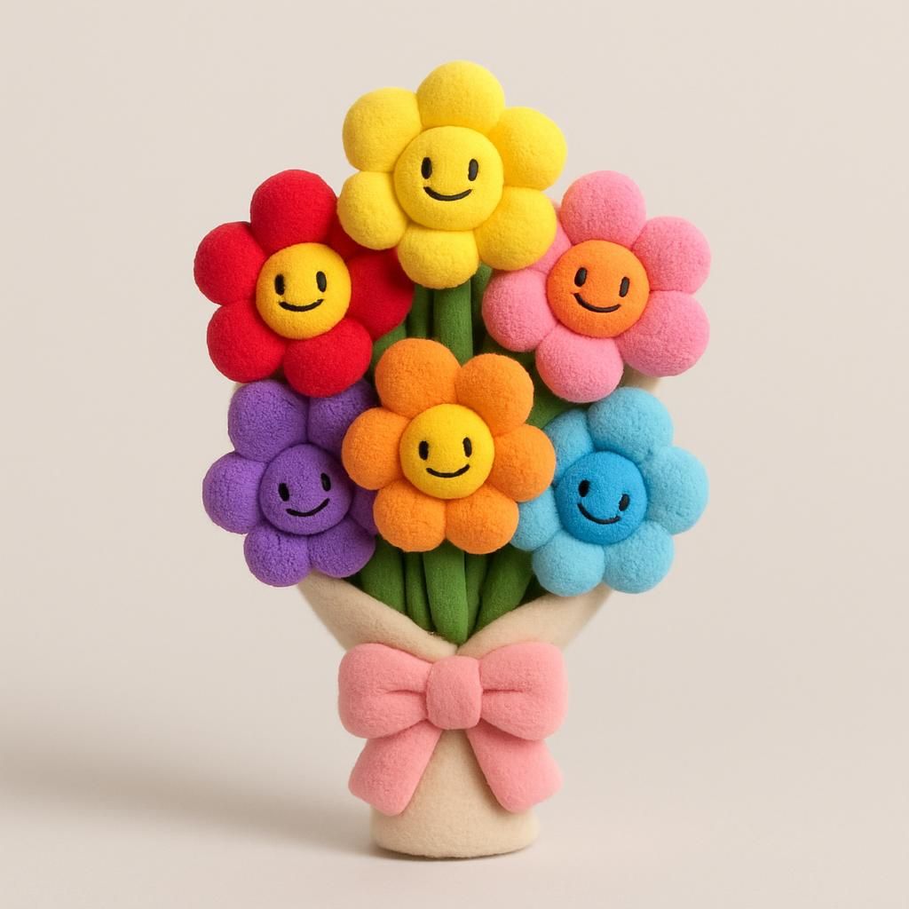 Plushblommor Plyschleksaker Bukett Docka