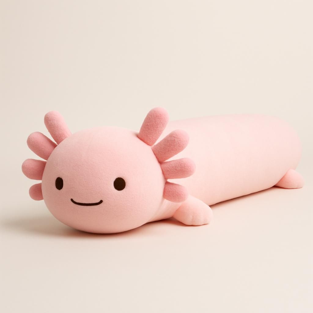 Axolotl Plyschleksak Lång Kudddocka