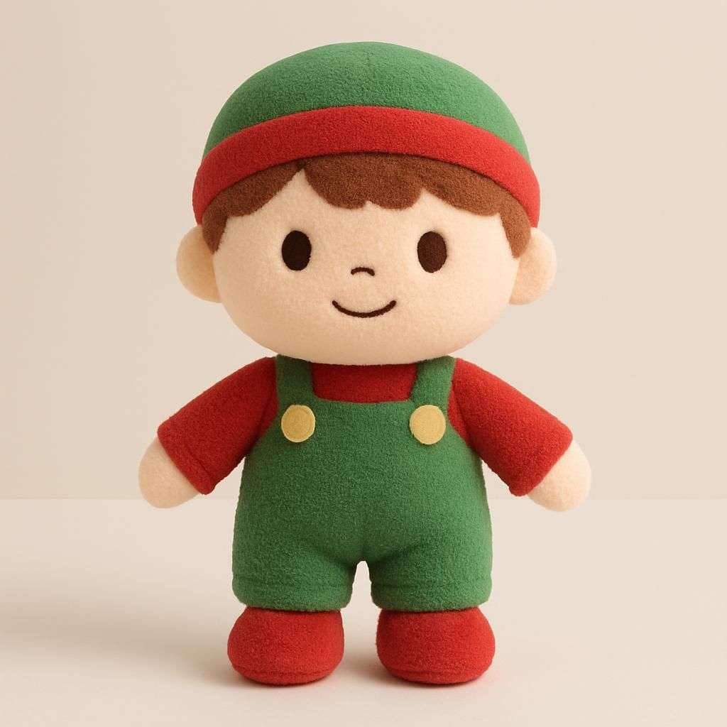 Mario Luigi Plyschdocka Barnpresent