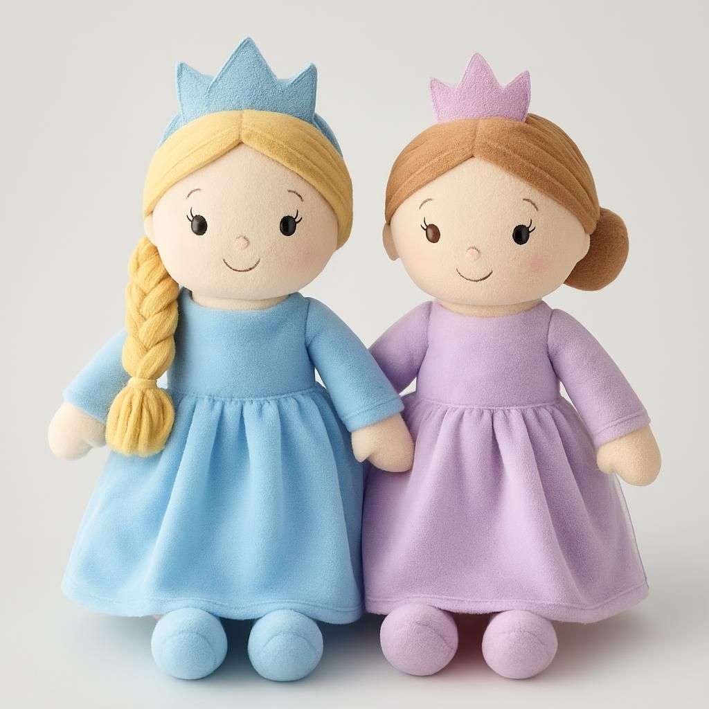 Frozen Plyschleksak Elsa och Anna 50cm