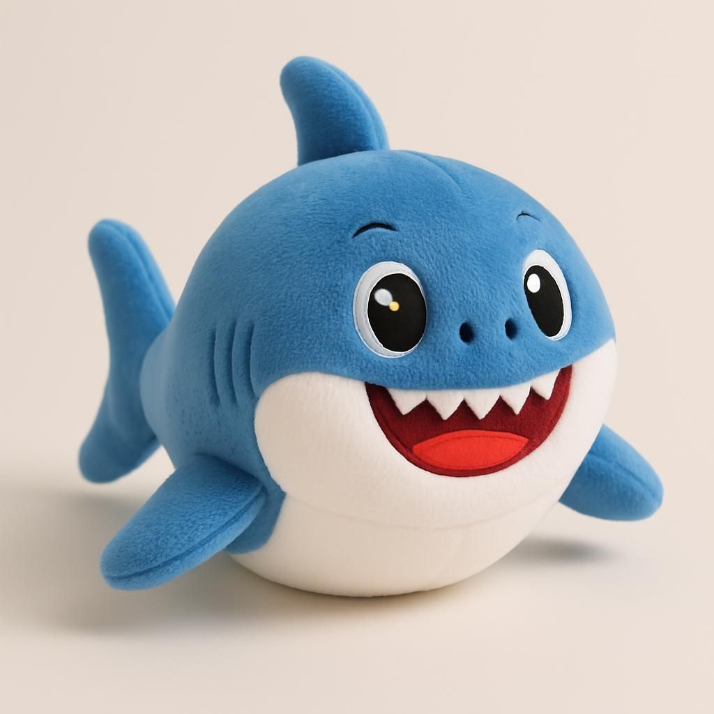 Barnens sjungande Baby Shark plyschhaj