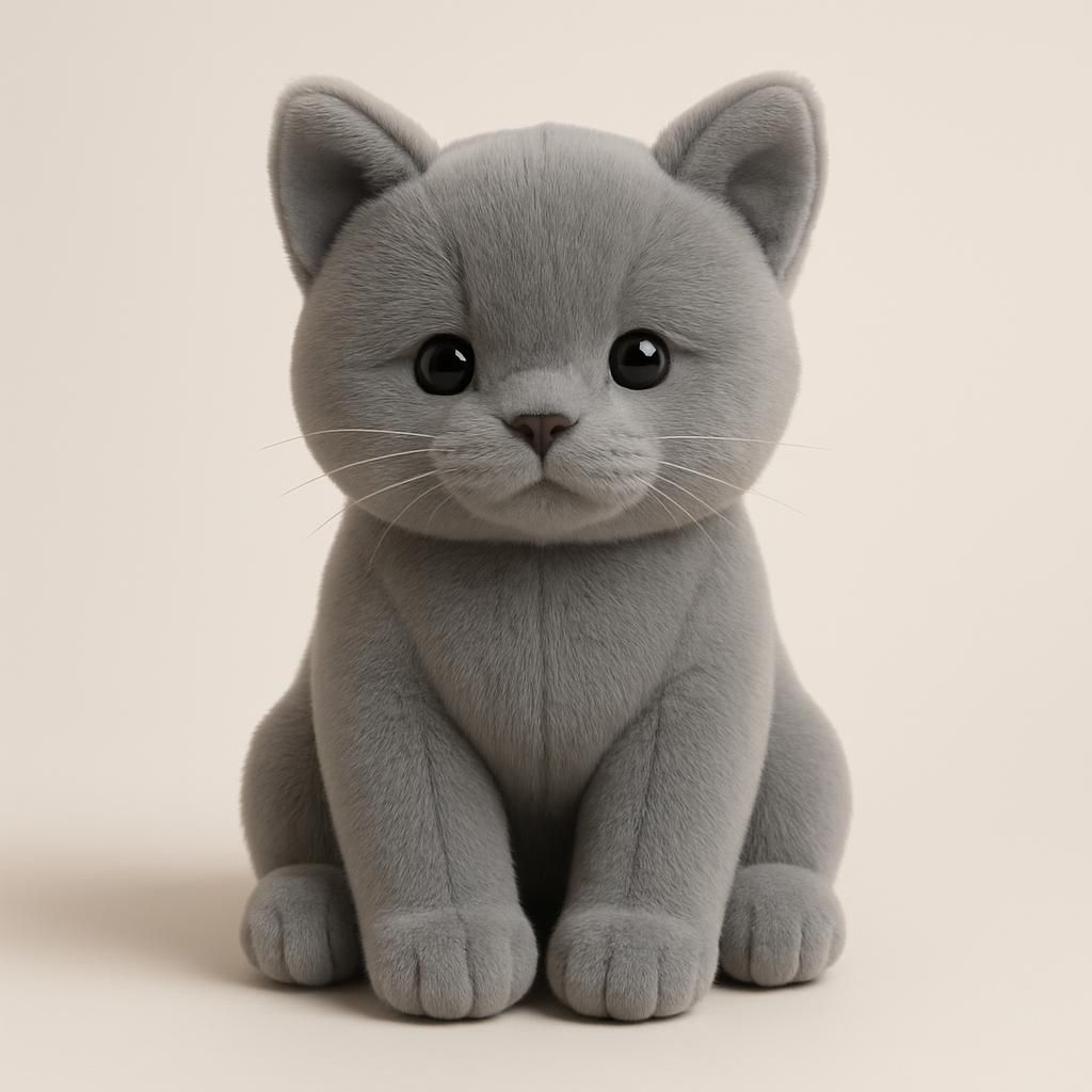 12 tum grå katt plyschleksak