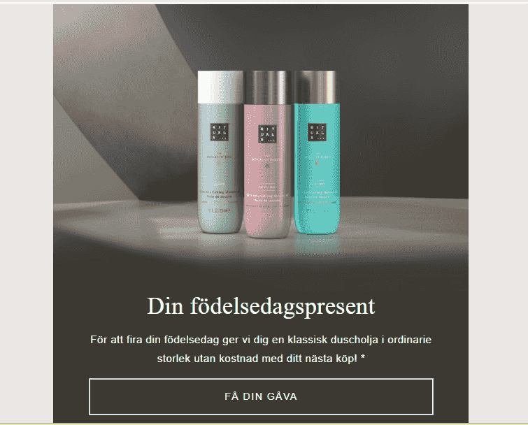 Rituals - gratis duscholja på din födelsedag