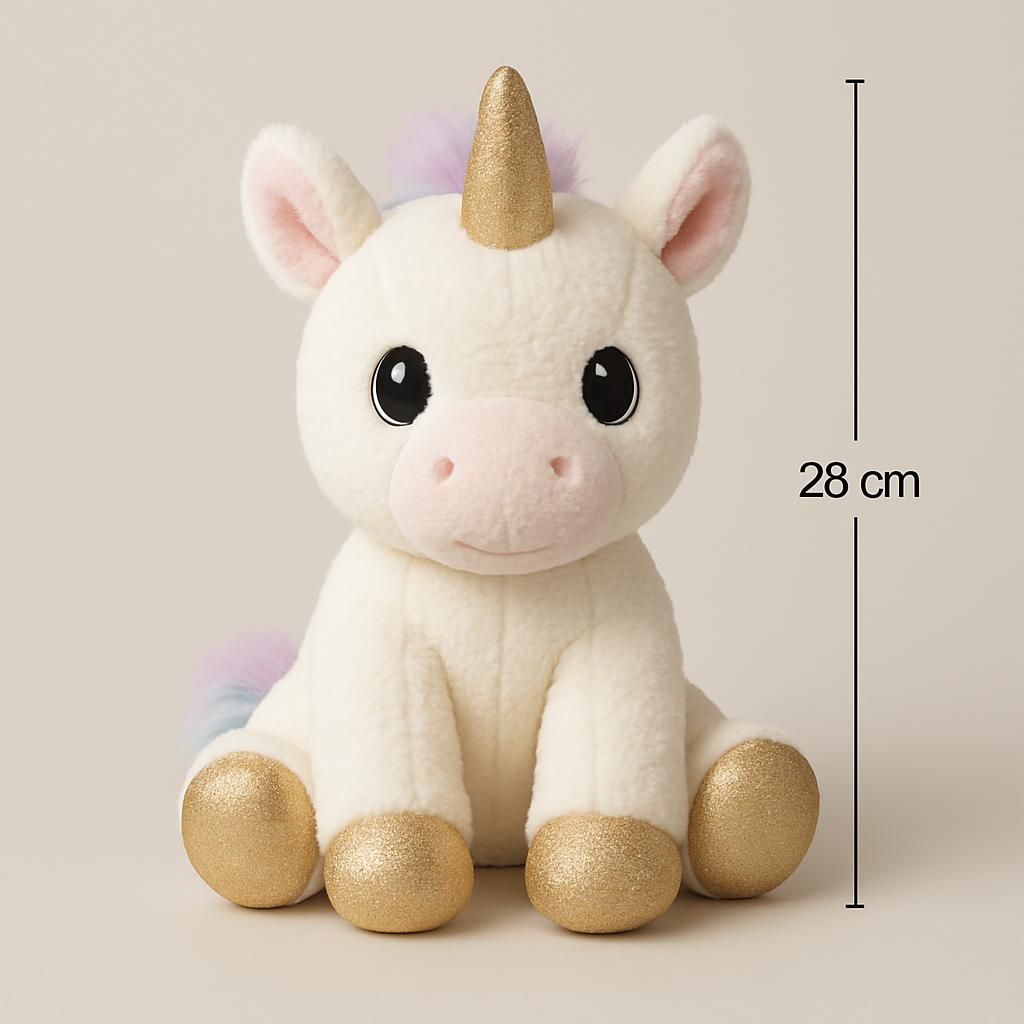 Enhörning Plyschdjur Mjuk Leksak 28cm