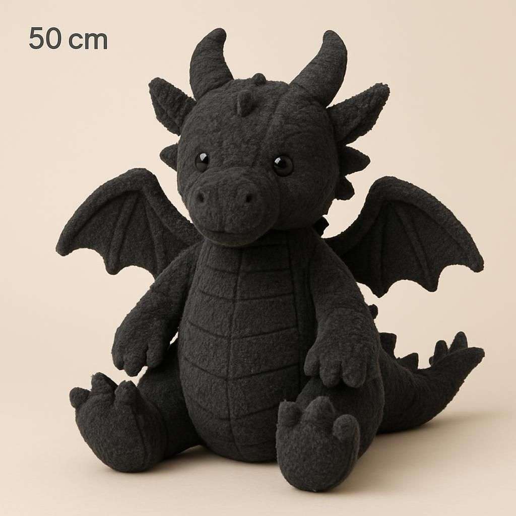 50 cm Onyx Dragon Plyschleksak