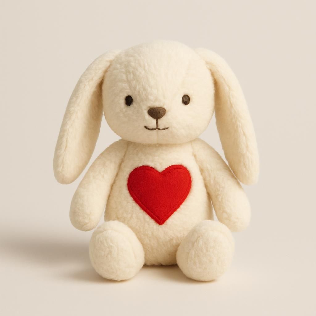 Bashful Red Love Heart Bunny 18cm