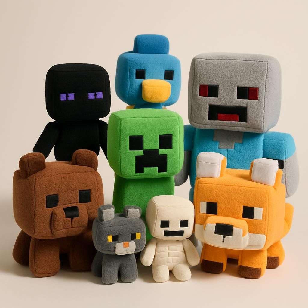 7-pack Minecraft Creeper Plyschleksaker