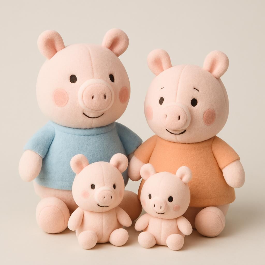 Greta Gris Familj Mjukisdjur Set