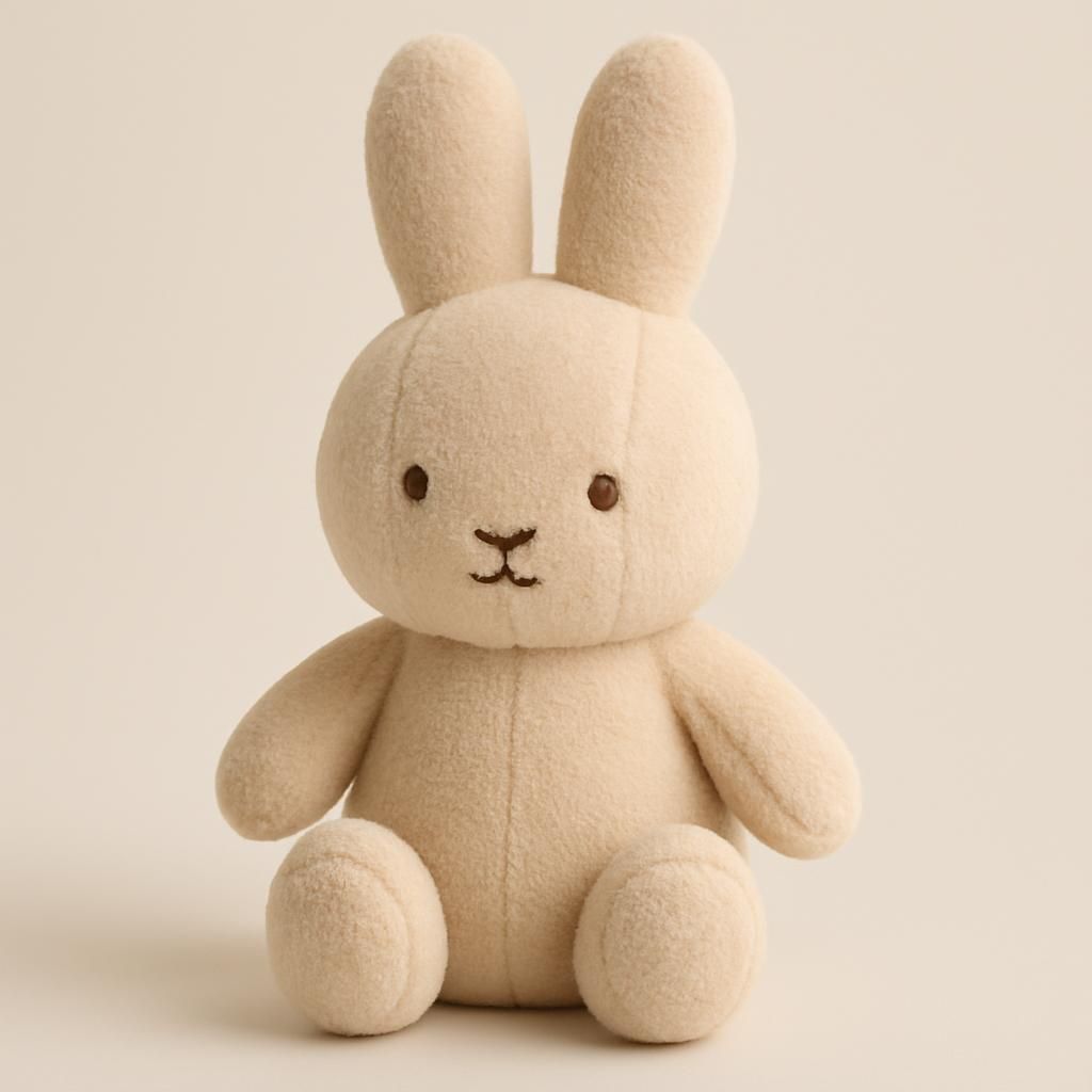 Blyg Beige Kanin Plyschleksak Present