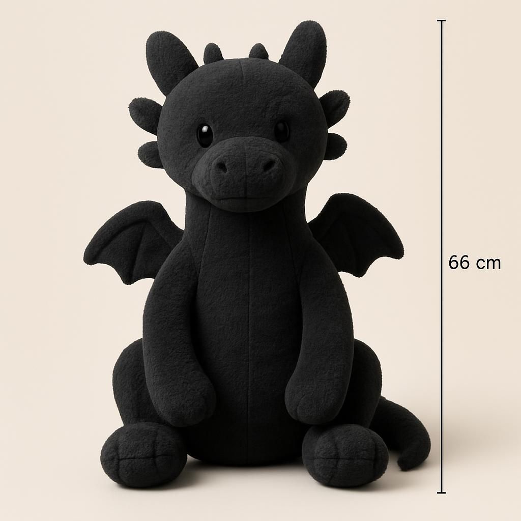 66CM Onyx Drake Jellycat Mjukdjur