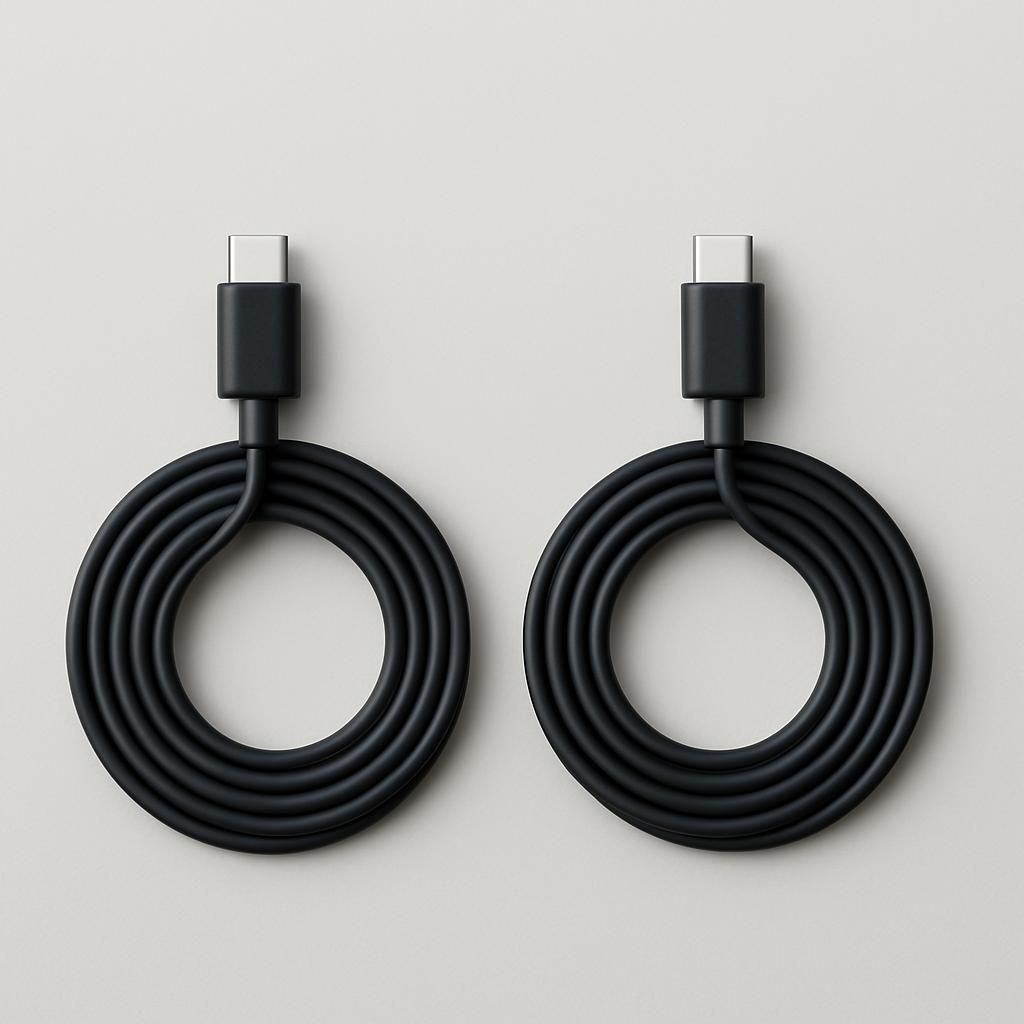 2-Pack Snabbladdning USB-C Kabel Svart