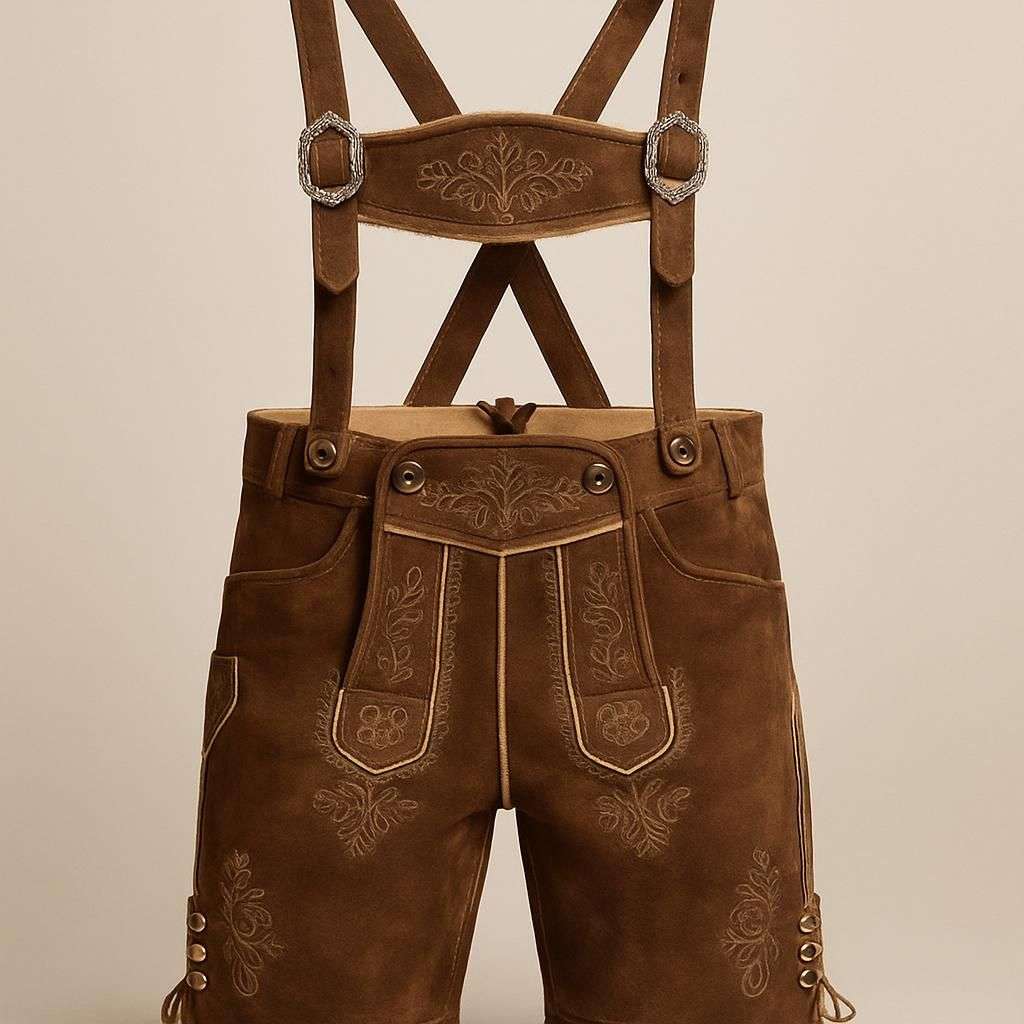 Äkta Lederhosen för män brun