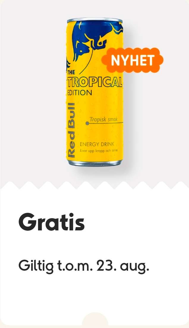 Gratis Red Bull i Pressbyråns app