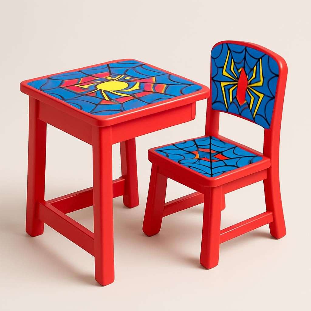 Marvel Spidey Skrivbord med Stol Röd