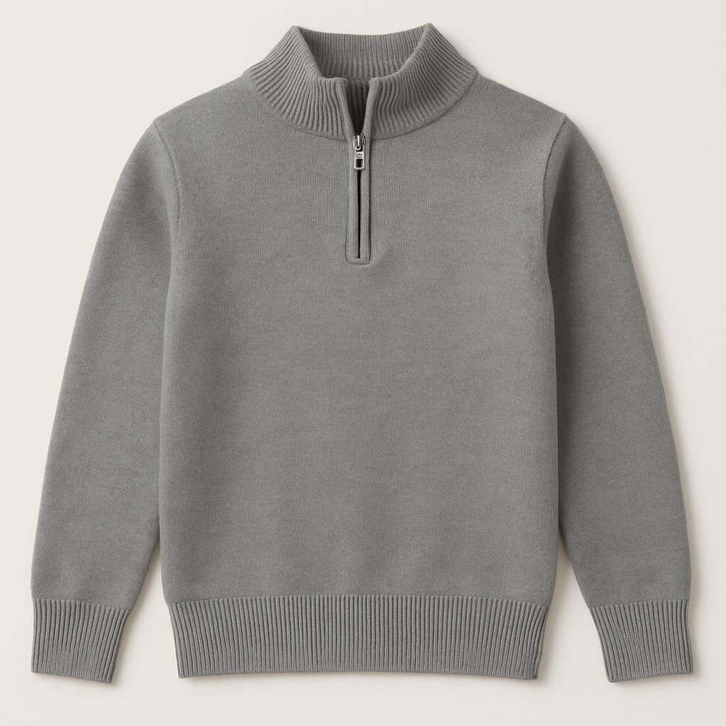 RYVLS Half Zip Cotton Knit Tröja för Pojkar