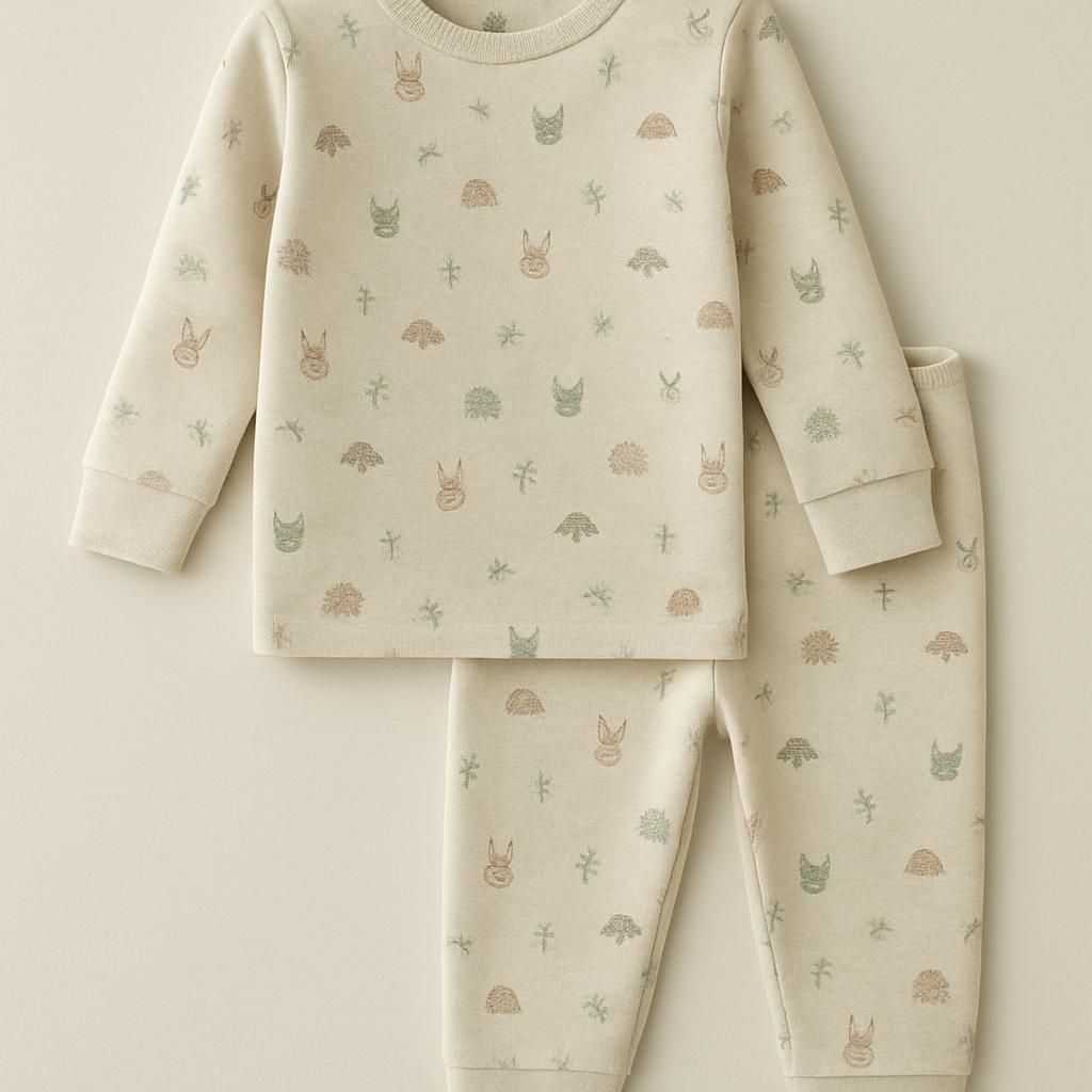 Mamma Mu och Kråkan Pyjamas Set Beige