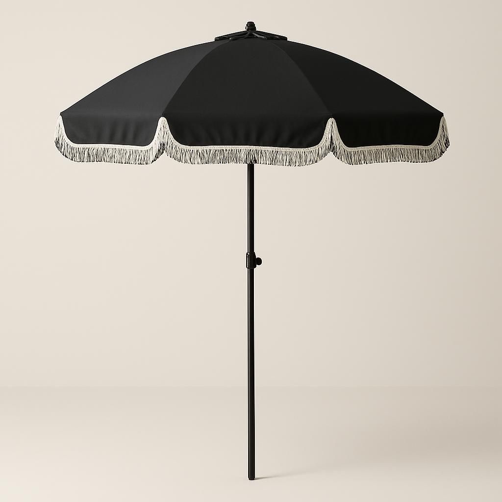 Svart Ellos Jippi Parasoll Ø 180 cm