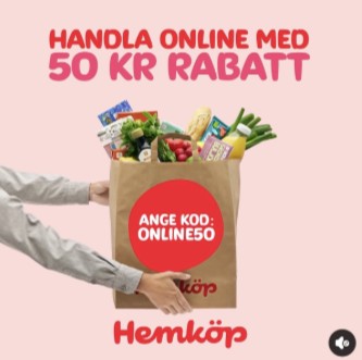 Få 50 kr rabatt vid köp över 1 000 kr hos Hemköp