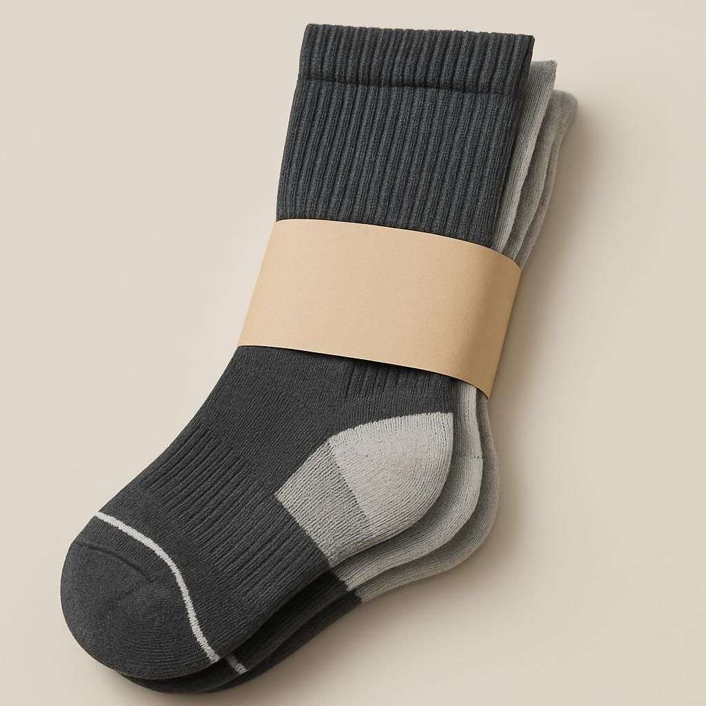 Durable Mid-Calf Socks with Quotes, 2-Pack