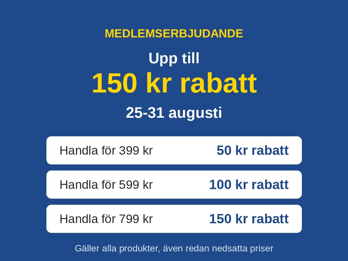 Få upp till 150 kr i medlemsrabatt hos Kjell & Company