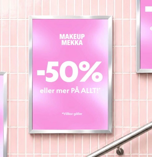 Få 50 % eller mer rabatt på kampanjvaror hos Makeup Mekka