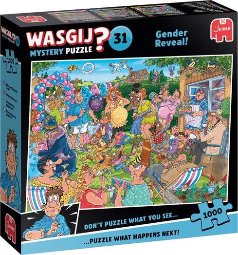Amazon - Prisfel - Wasgij Mystery 31, Gender Reveal! - Pussel 1000 Bitar