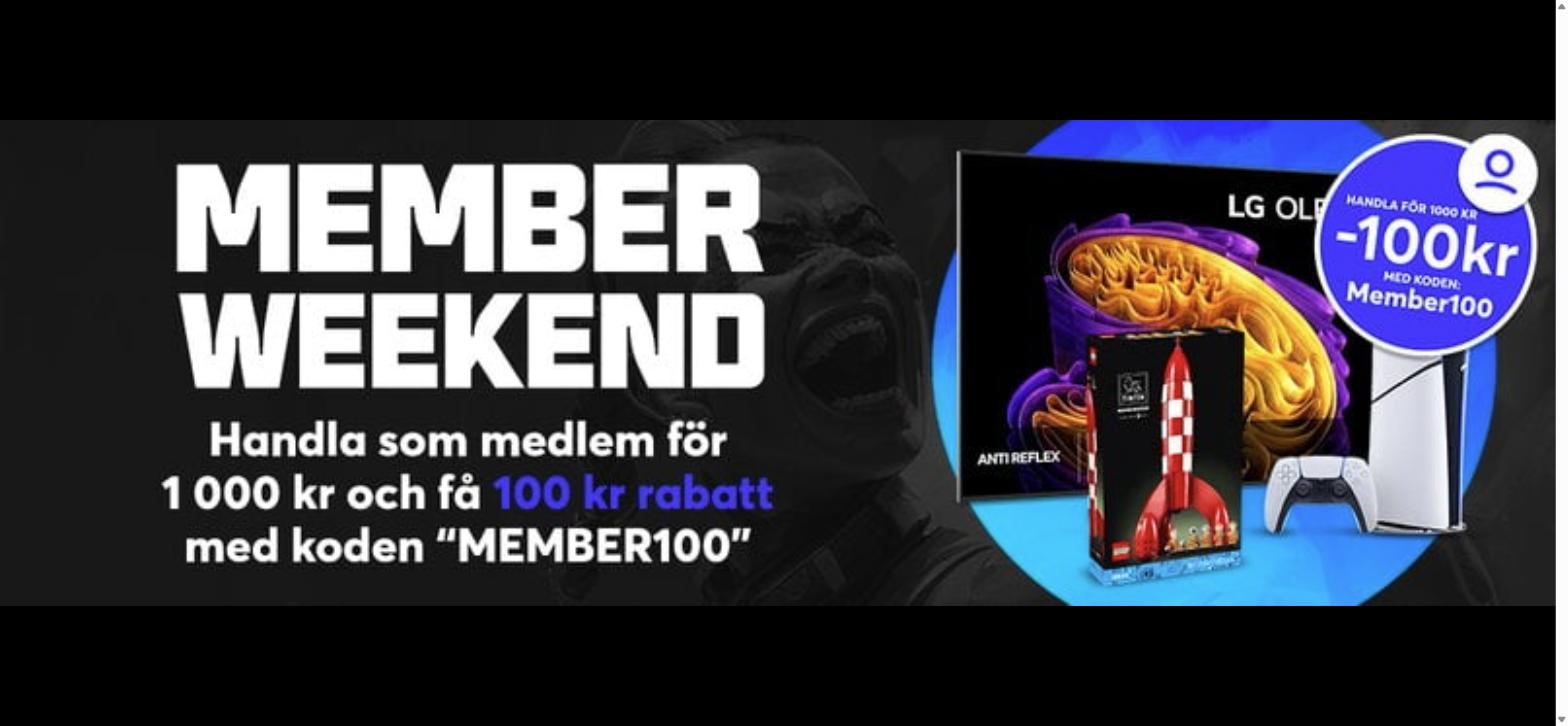 Få 100 kr rabatt när du handlar för minst 1 000 kr hos Webhallen