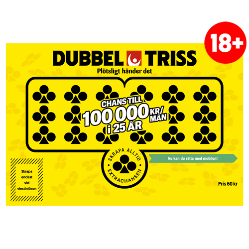 Skicka en DubbelTriss via Mobila Presentkort för 60 kr
