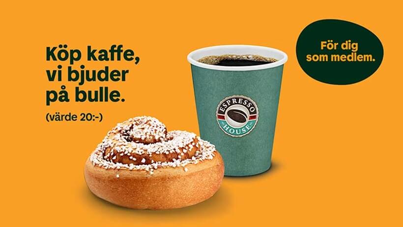 Medlemsförmån: Gratis bulle med din kopp kaffe hos preem