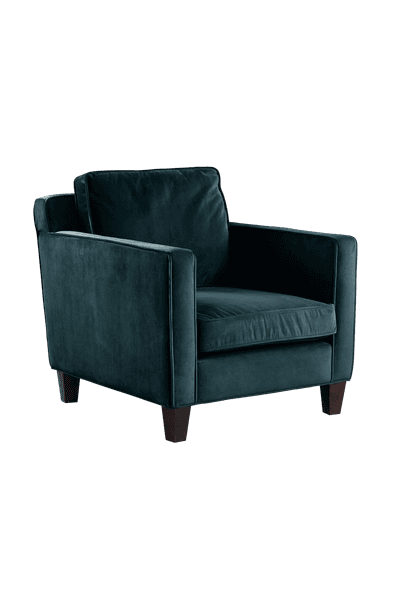 Elegant fåtölj i Grön Sammet - Montana