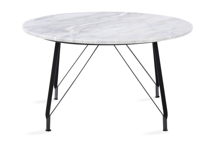 Titania Marmor Soffbord 80cm - Grå/Svart
