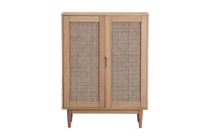 Elegant Brun Vitrinskåp Falack 80cm