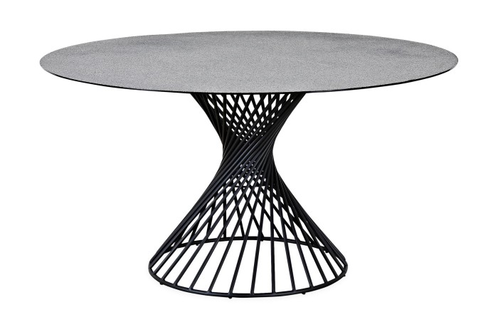 Elegant Jada Glas Matbord 140cm Grå