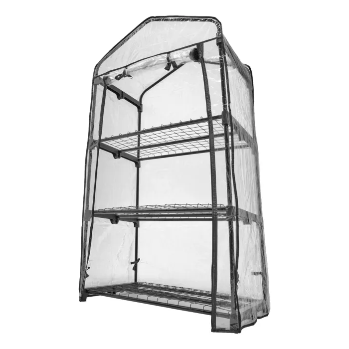Stabil växthushylla 70x130x49 cm med stålrörsstomme