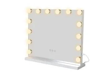 Glow LED-belyst sminkspegel 50 cm vit