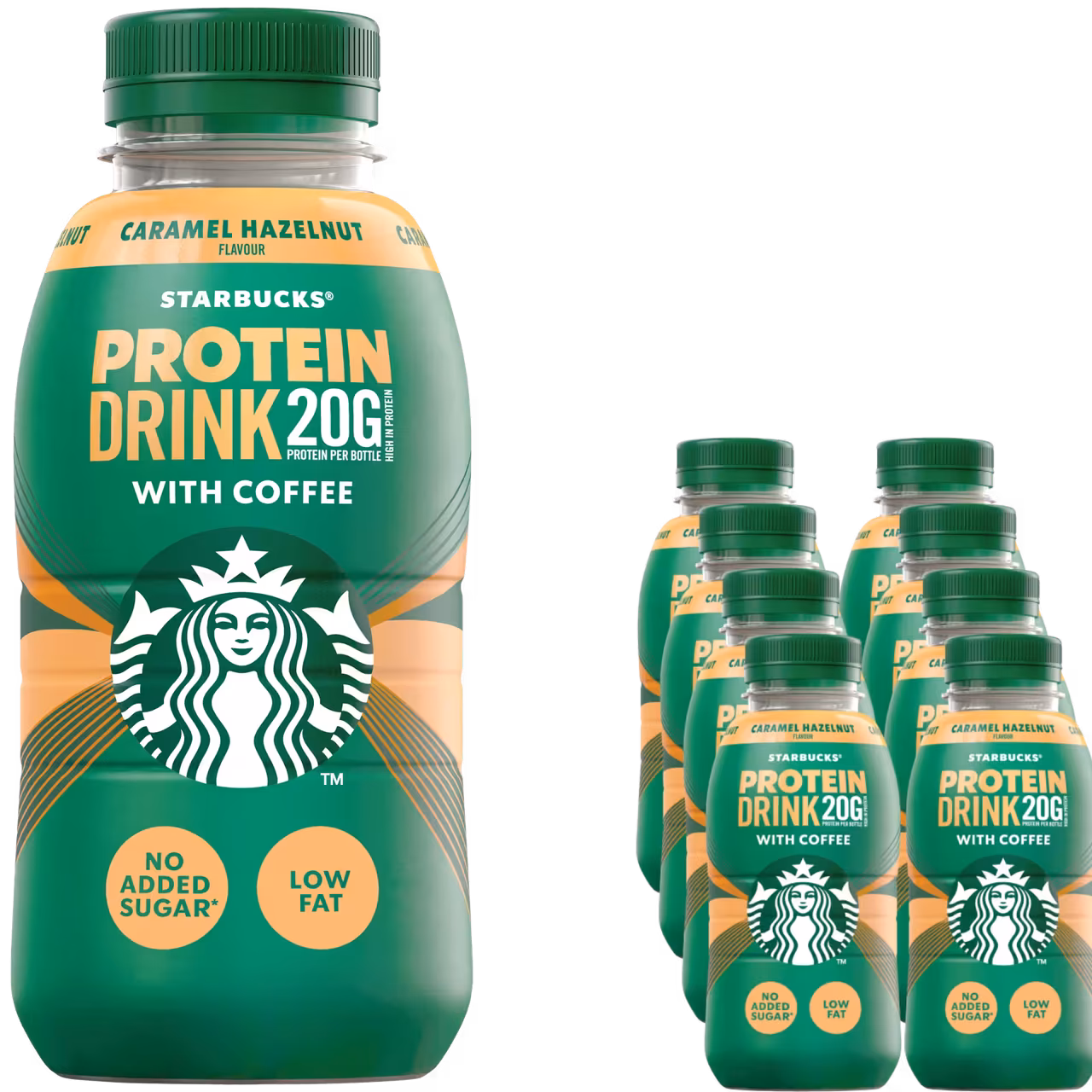 Caramel-Hazelnut Proteindryck 8-pack, 330ml
