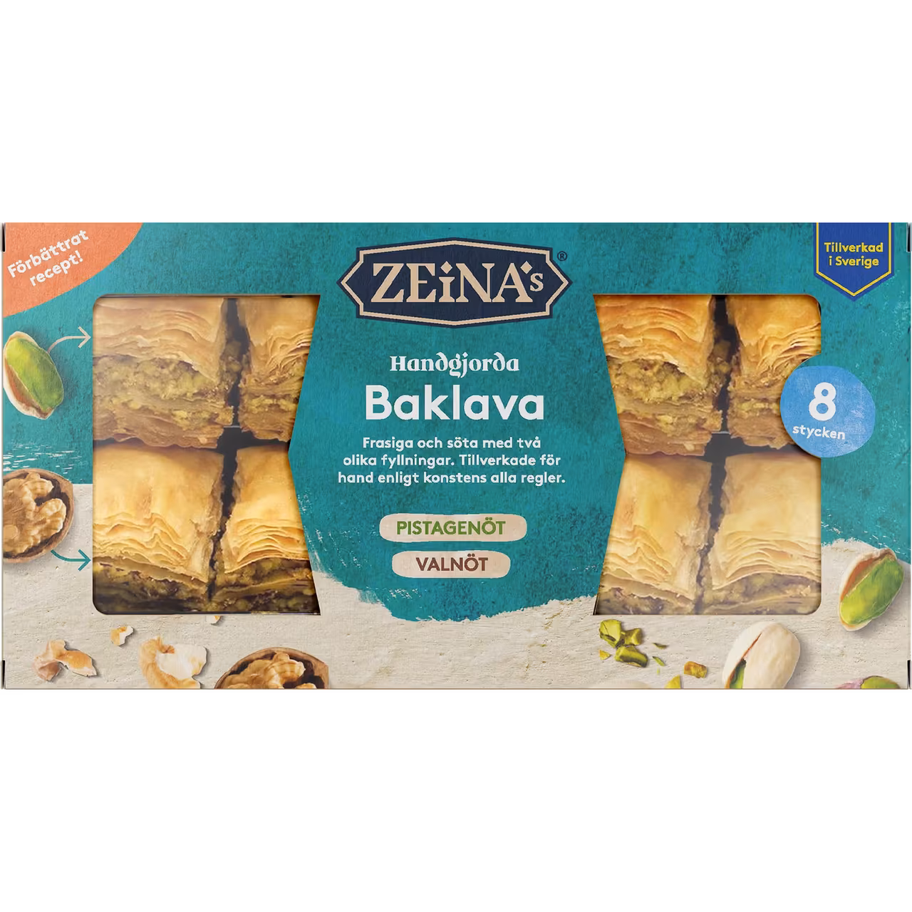 Baklava med Pistage & Valnöt, 140g