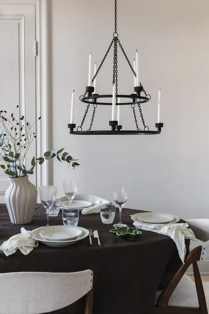 LOTICA Tvåskiktad Ljuskrona - Elegant Svart