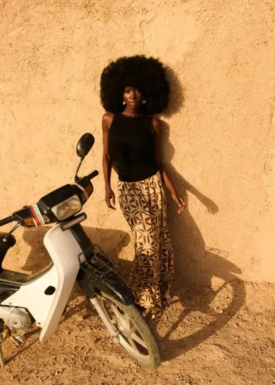 SIBEL Brun Mönstrad Maxikjol