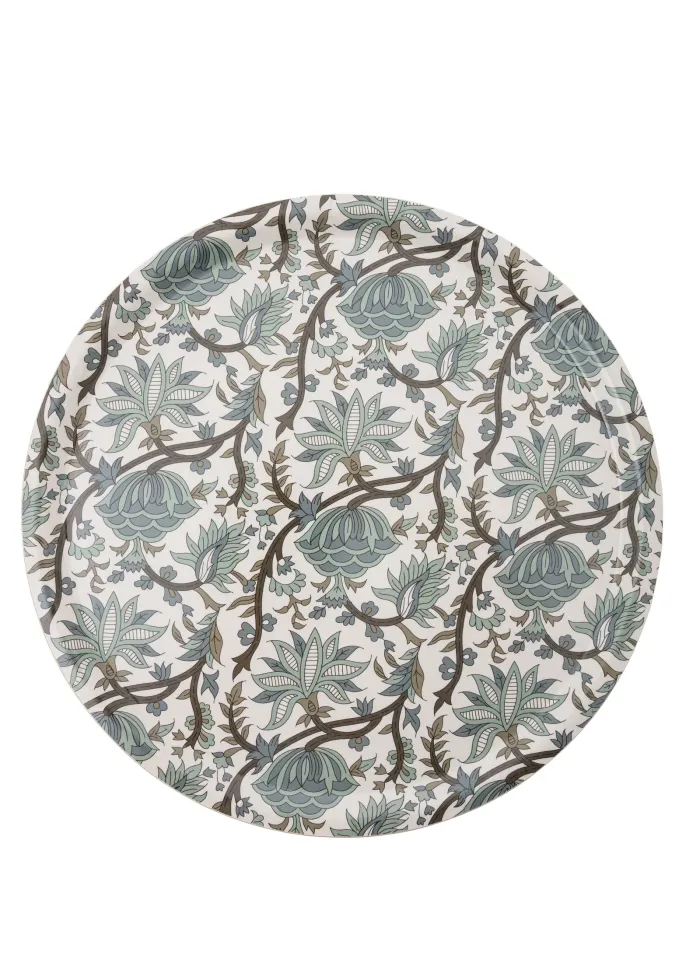 Viola - Elegant Grön Mönstrad Bricka