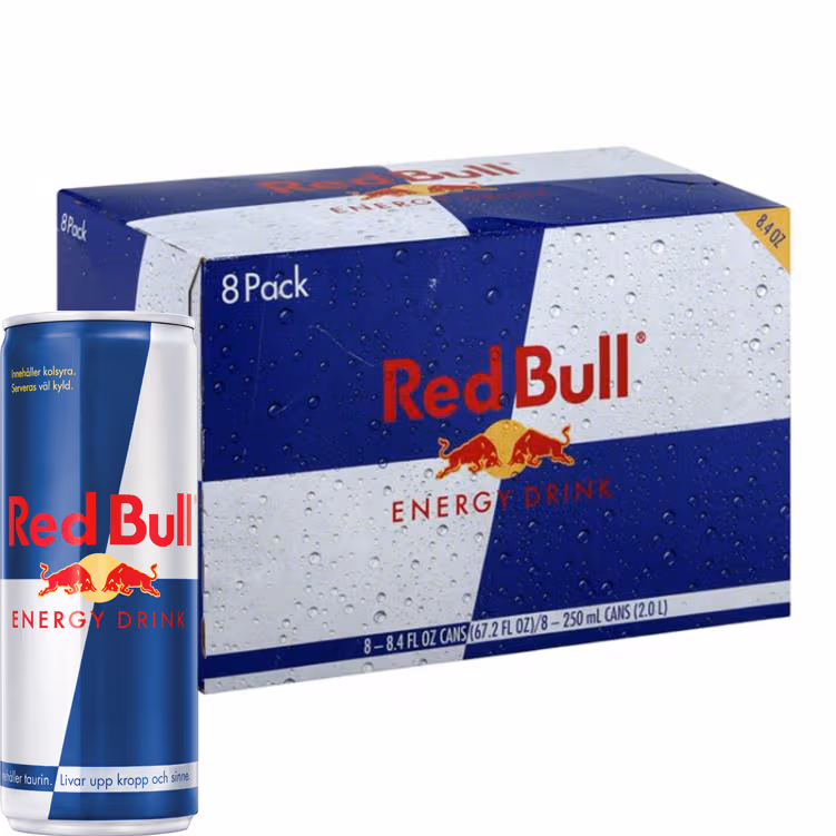 Red Bull Energy Drink 8-Pack, 250ml Cans