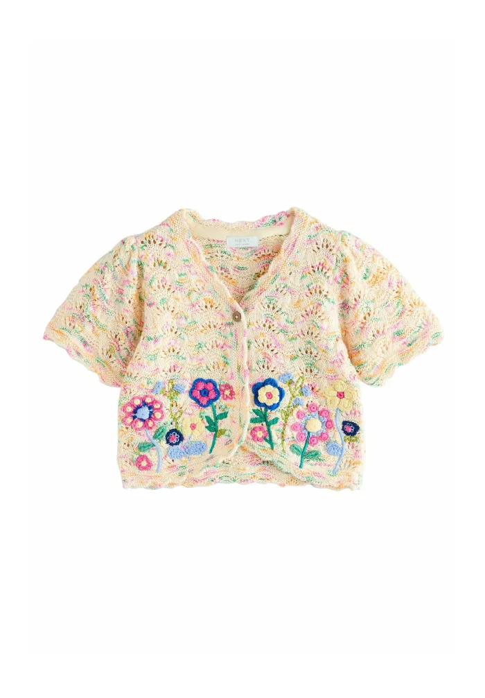 Next Regular Fit Embroidered Kofta - Multi/Beige